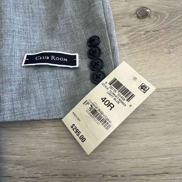 Club Room Sport Coat Light Blue 40R NWT - Picture 6 of 7